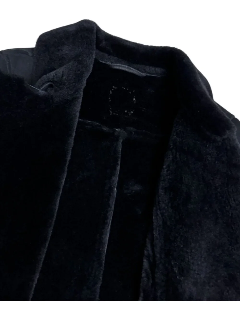 100% LAMB SHEARLING Just Female Vintage Luxury Jacket Coat Bomber Womens Small